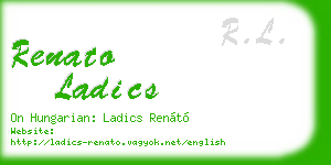 renato ladics business card